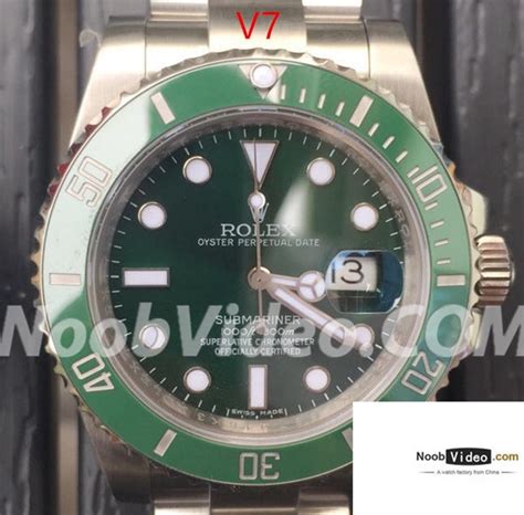 rolex noob v7 hulk|Rolex Hulk model.